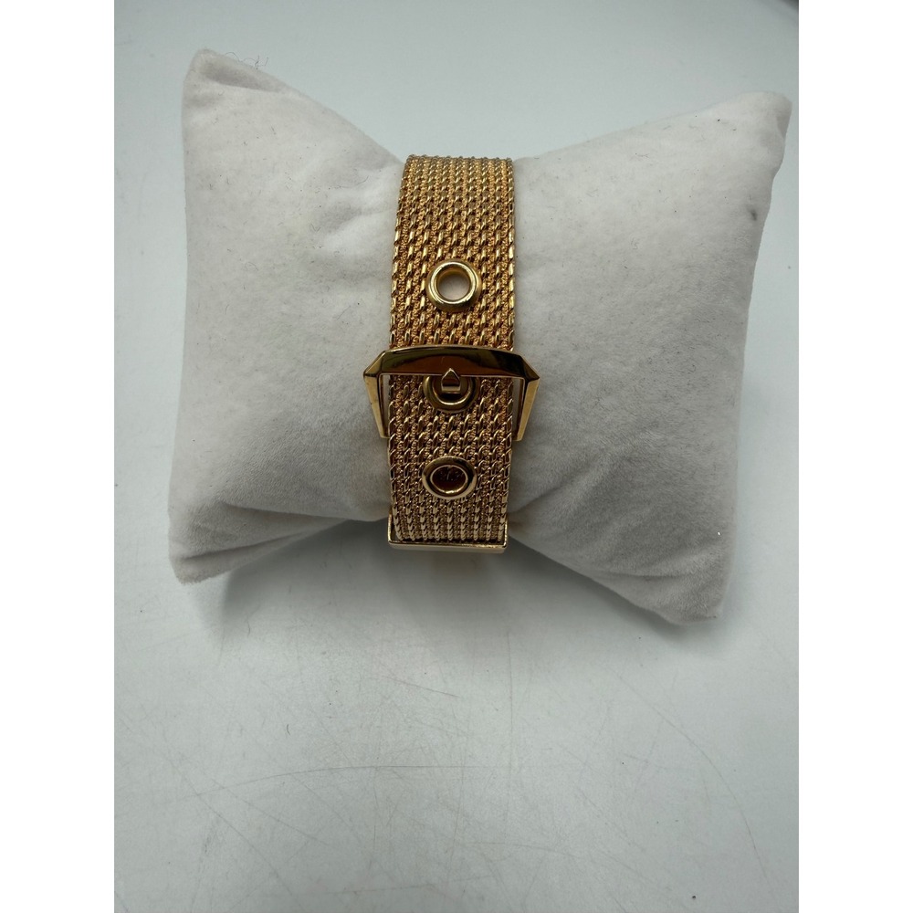 Vintage 1976 Avon Gold Tone Mesh Buckle Bracelet The Collection Adjustable Boxed